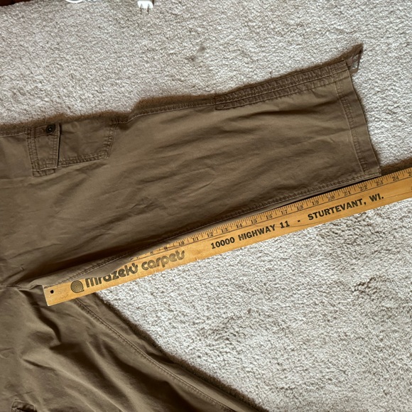 EDDIE BAUER ladies’ 14 cotton/spandex crops capris stretch ripstop bronze tan - Picture 3 of 6